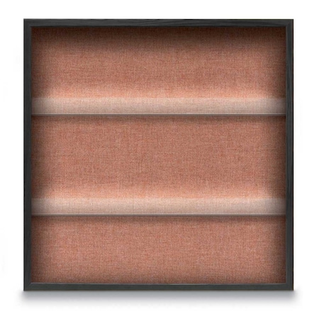 United Visual Products Outdoor Enclosed Combo Board, 48"x36", Satin Frame/Black Porc & Cork UVCB4836OD-BLKPORC-CORK